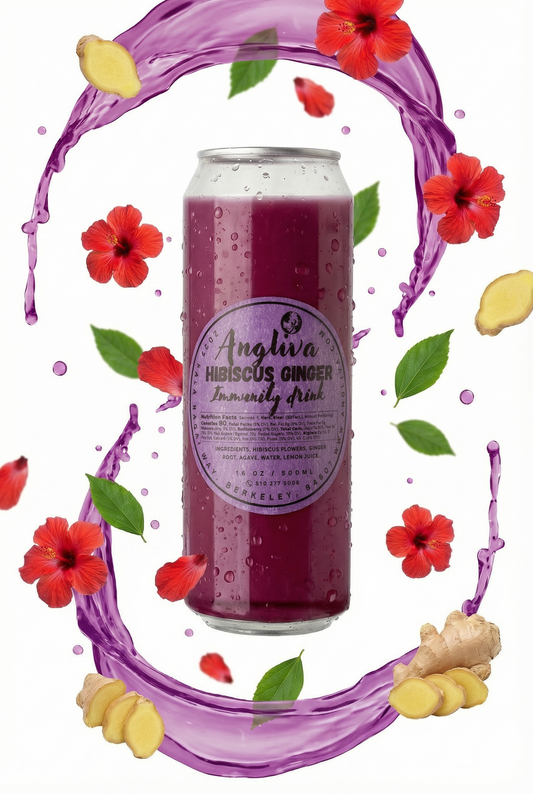 Hibiscus Ginger 16oz – Immunity Boost Herbal Drink